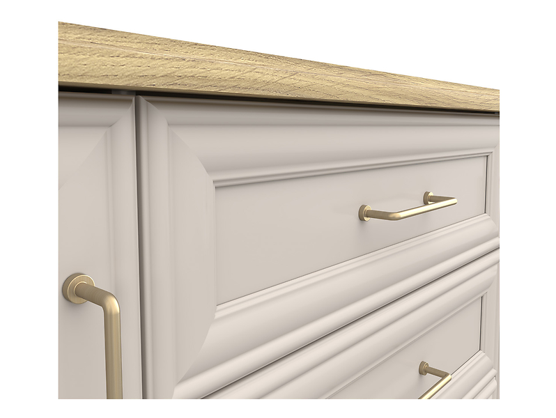 Komoda Anga 154 cm z 2 drzwiami i 4 szufladami kashmir/dąb mauvella