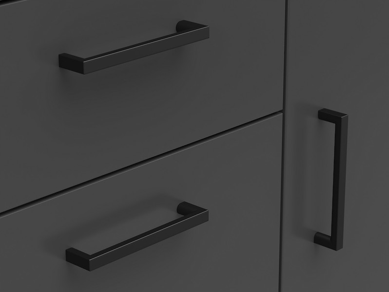 Komoda MultiDo 80 cm z 2 drzwiami i szufladami grafitowa