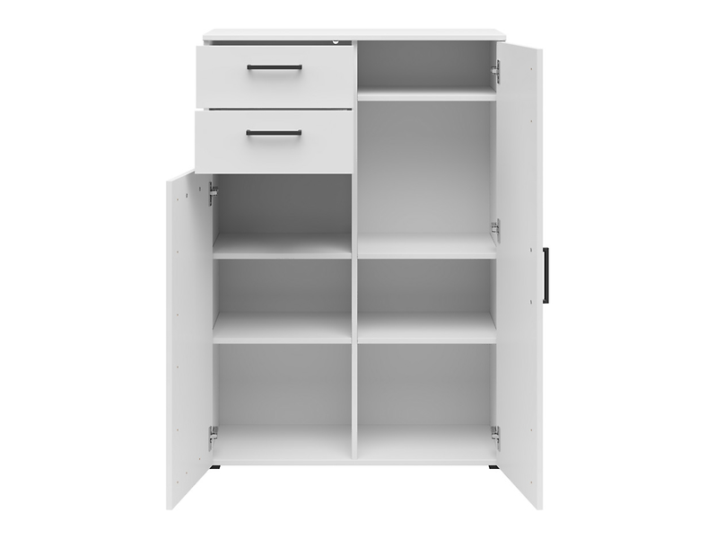 Komoda MultiDo 80 cm z 2 drzwiami i 2 szufladami grafitowa