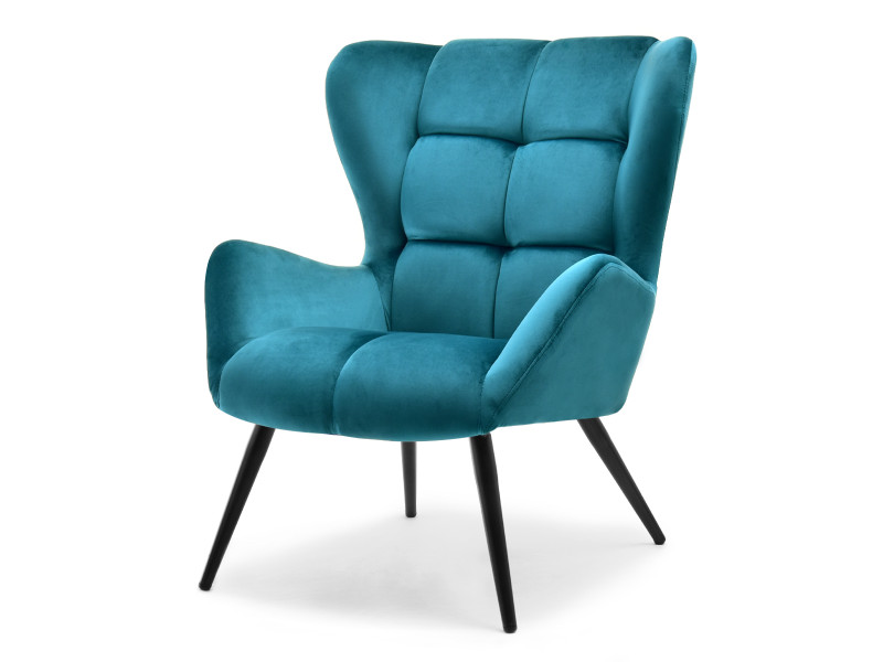 Fotel Kikori Szary Welur, Podstawa Czarny