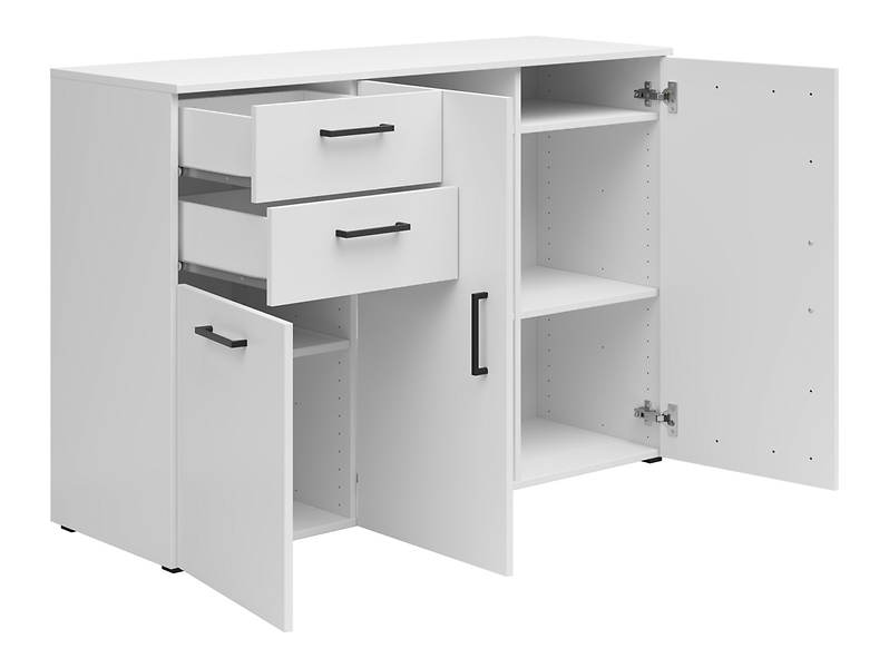 Komoda MultiDo 120 cm z 3 drzwiami i 2 szufladami grafitowa