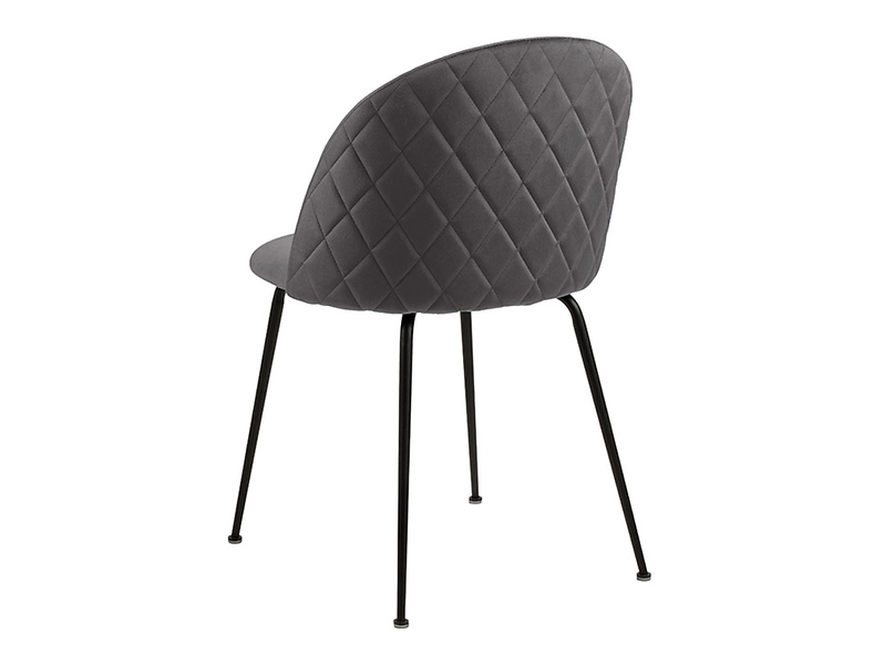 Krzesło tapicerowane Luis welurowe szare
