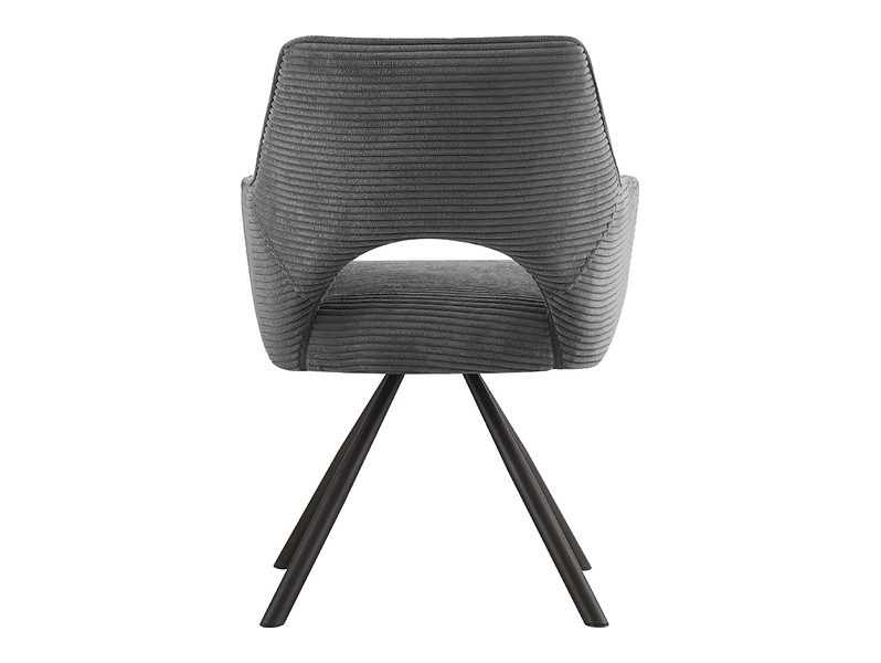 Krzesło tapicerowane Jason obrotowe sztruksowe szare