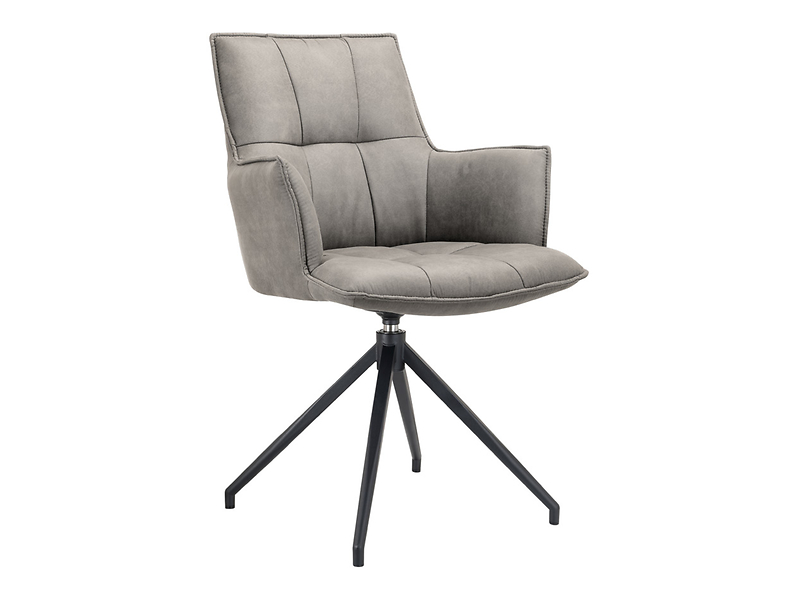 Krzesło tapicerowane Osaka obrotowe ekoskóra taupe