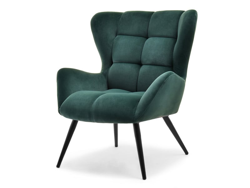 Fotel Kikori Szary Welur, Podstawa Czarny