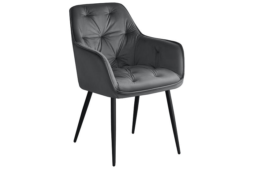 Krzesło tapicerowane Czacza welurowe zielone