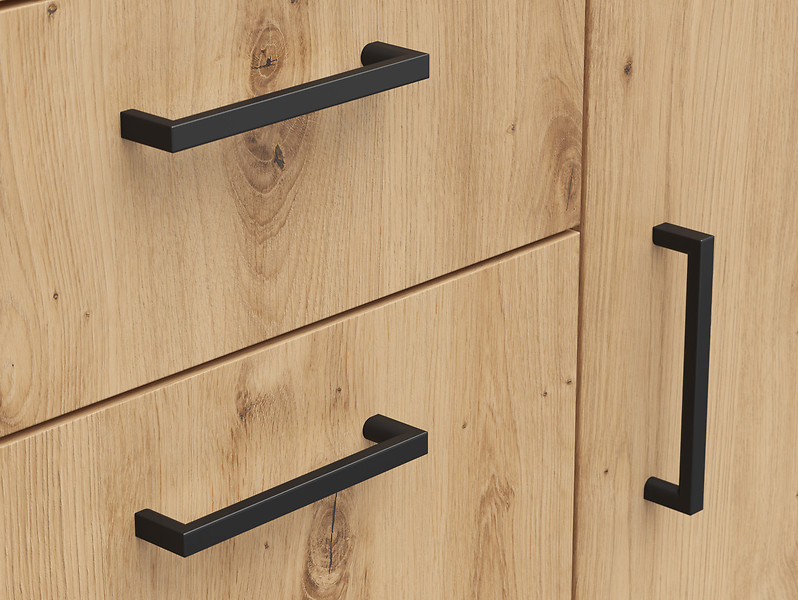 Komoda MultiDo 80 cm z 2 drzwiami i szufladami grafitowa