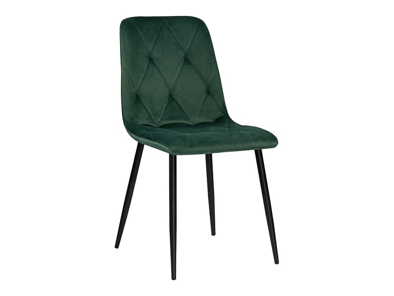 Krzesło tapicerowane Silvio welurowe zielone
