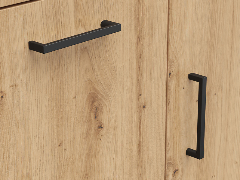 Komoda MultiDo 80 cm z 2 drzwiami i 2 szufladami grafitowa