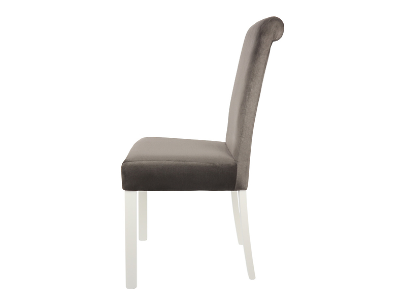 Krzesło tapicerowane Oga welurowe brązowe