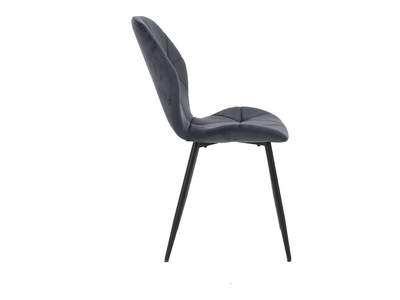 Krzesło tapicerowane Aczma welurowe zielone