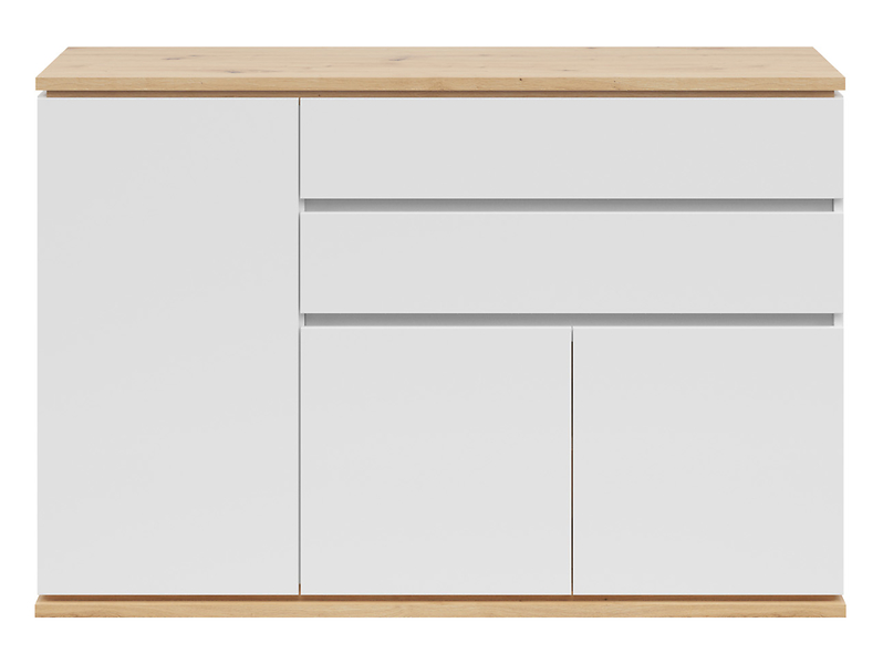 Komoda Yamael 139 cm z 3 drzwiami i 2 szufladami grafitowa