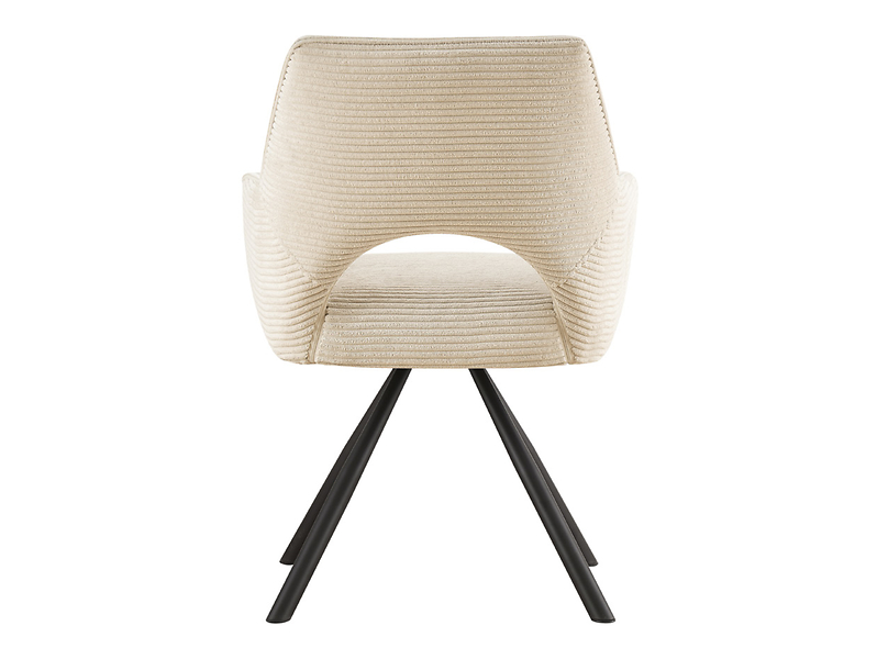 Krzesło tapicerowane Jason obrotowe sztruksowe szare