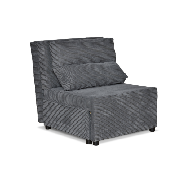 Fotel rozkładany funkcja spania KIMO pojemnik pościel Family Meble czarny