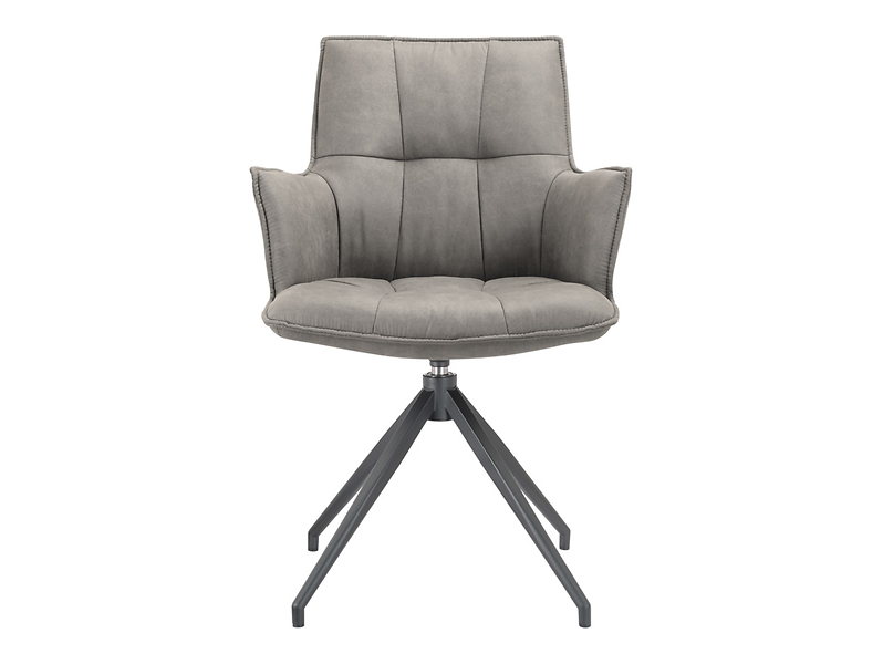 Krzesło tapicerowane Osaka obrotowe ekoskóra taupe