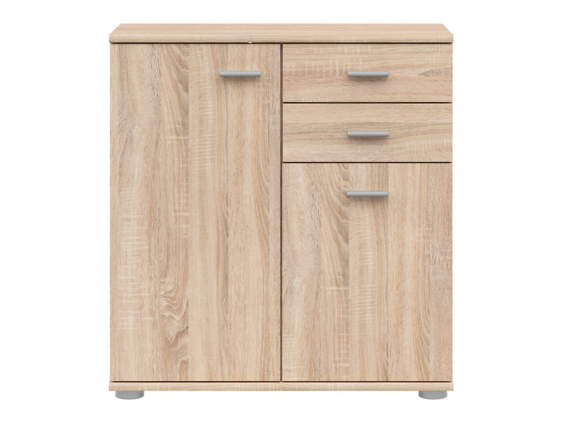 Komoda Noeda 71 cm z 2 drzwiami i 2 szufladami grafit