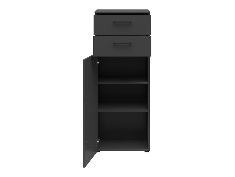 Komoda MultiDo 45 cm z drzwiami i 2 szufladami grafitowa
