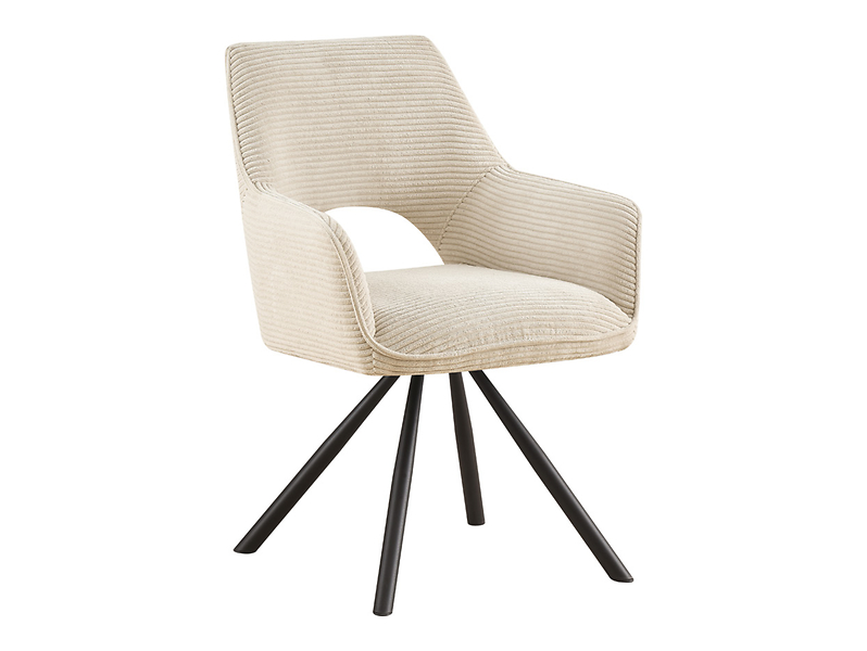 Krzesło tapicerowane Jason obrotowe sztruksowe szare