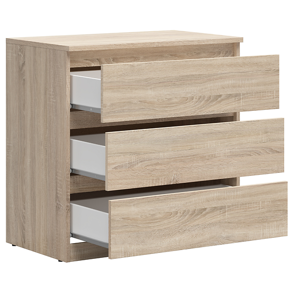 Komoda Tetrix 75 cm z 3 szufladami dąb wotan