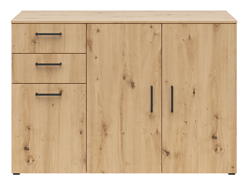 Komoda MultiDo 120 cm z 3 drzwiami i 2 szufladami grafitowa