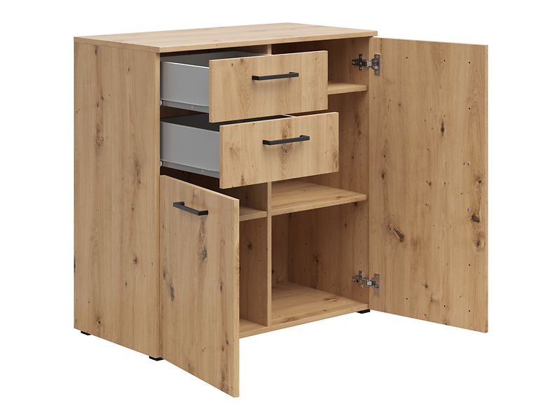 Komoda MultiDo 80 cm z 2 drzwiami i szufladami grafitowa