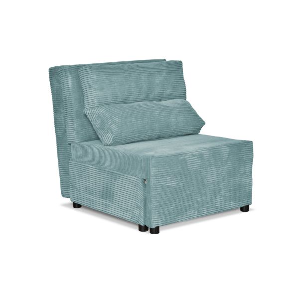 Fotel rozkładany funkcja spania KIMO pojemnik pościel Family Meble czarny