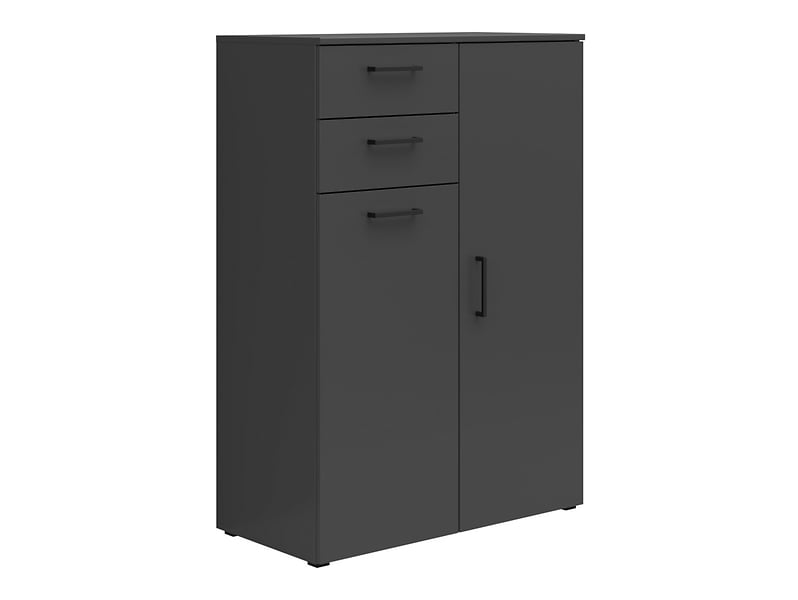 Komoda MultiDo 80 cm z 2 drzwiami i 2 szufladami grafitowa