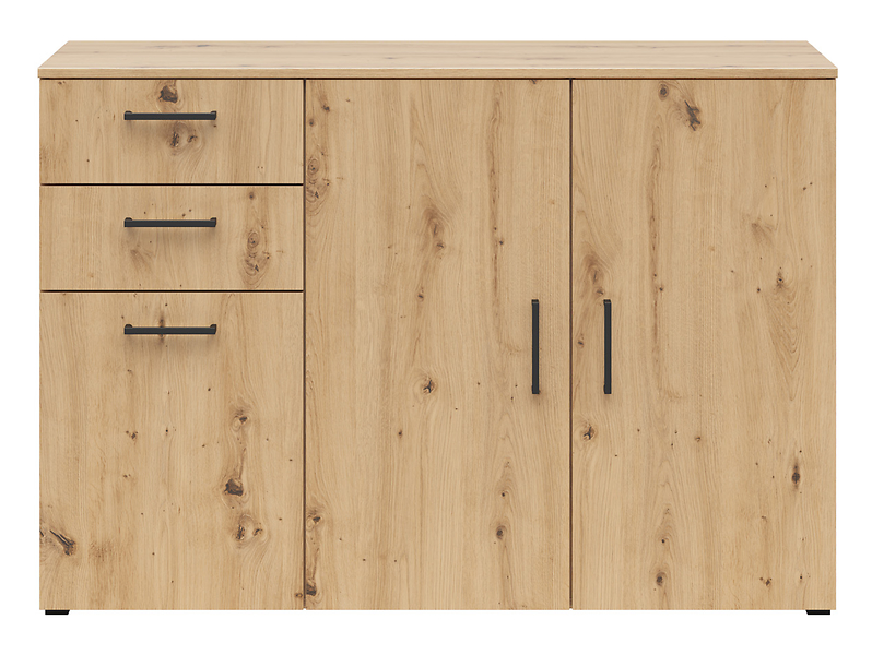 Komoda MultiDo 120 cm z 3 drzwiami i 2 szufladami grafitowa