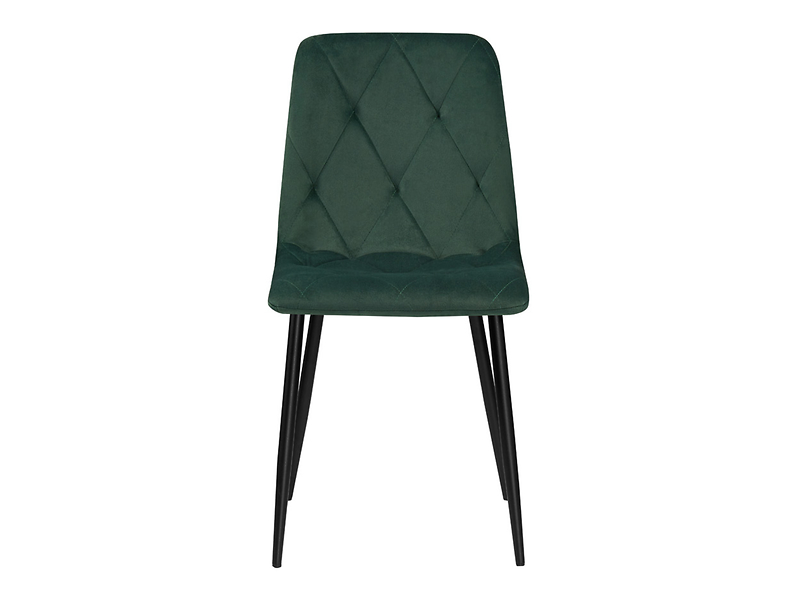 Krzesło tapicerowane Silvio welurowe zielone