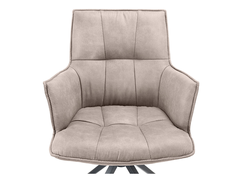 Krzesło tapicerowane Osaka obrotowe ekoskóra taupe