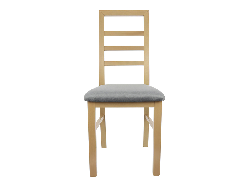 Krzesło tapicerowane Salga dąb naturalny/szare