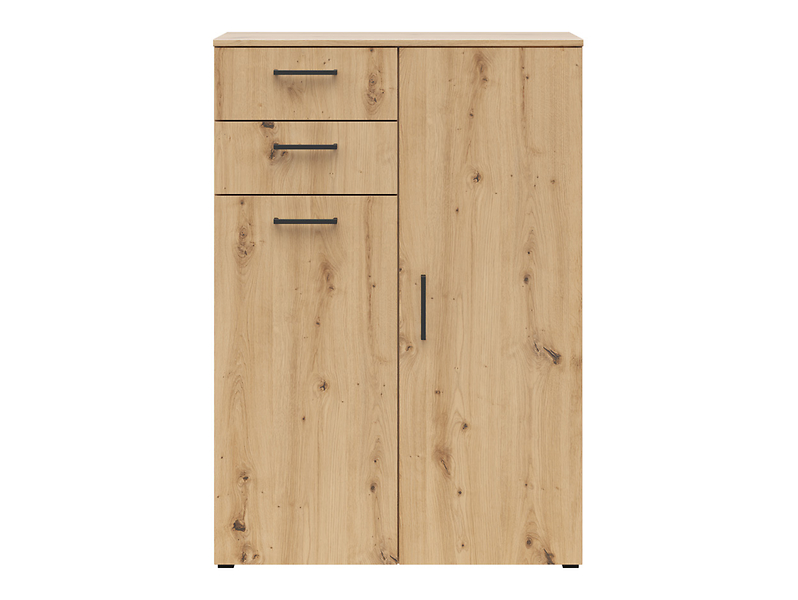 Komoda MultiDo 80 cm z 2 drzwiami i 2 szufladami grafitowa