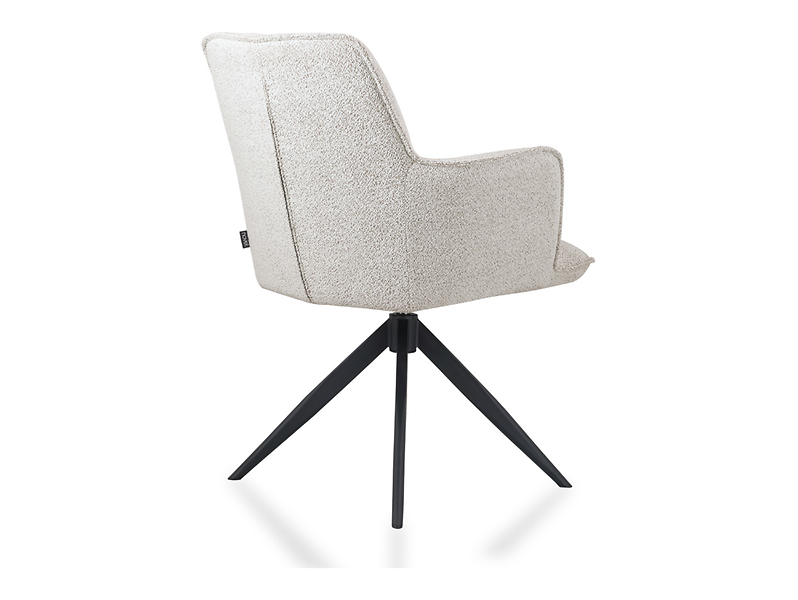 Krzesło tapicerowane Tokio obrotowe boucle zielone