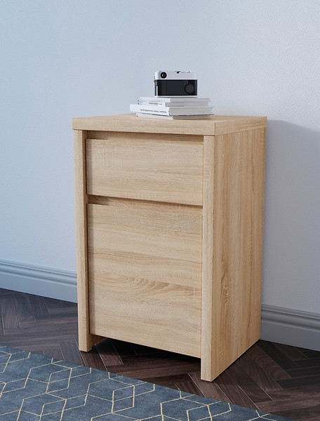 Komoda Kaspian 49 cm z drzwiami i szufladą dąb sonoma