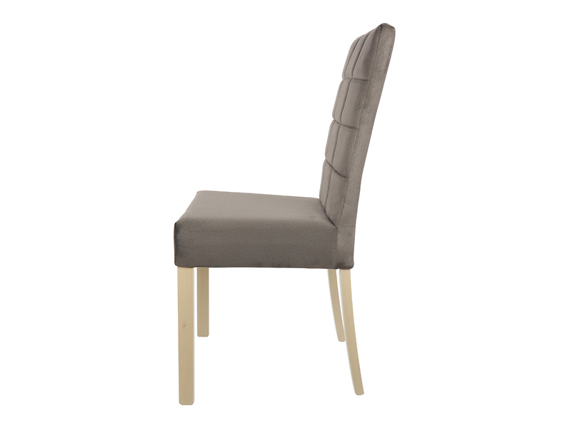 Krzesło tapicerowane Linfen welurowe brązowe