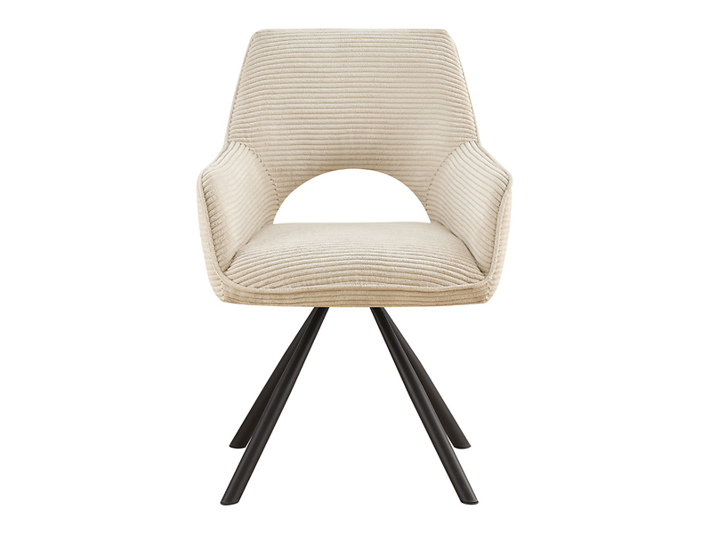 Krzesło tapicerowane Jason obrotowe sztruksowe szare