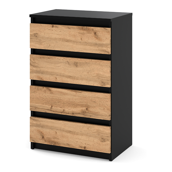 Komoda 4 szuflady 60cm hugo szafka do sypialni salonu szara