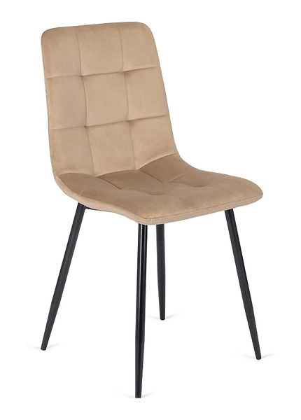 Krzesło Tapicerowane Kuchenne Welurowe Do Jadalni Kuchni Loft PERU Beż