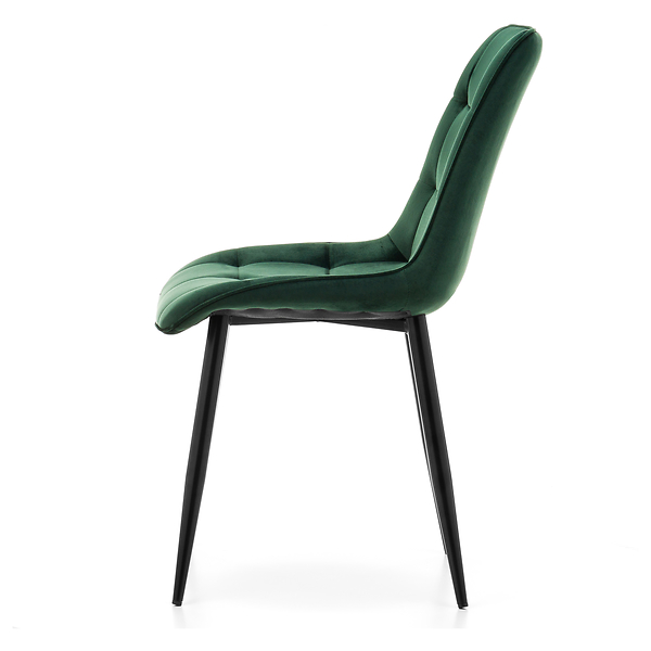 Krzesło tapicerowane welurowe CHIC velvet aksamit zielony