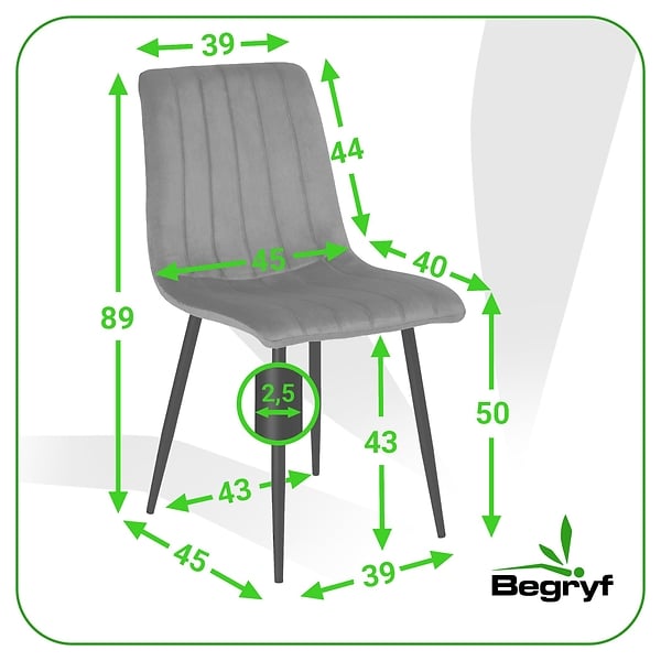 Krzesło Magnolia beżowe welur do salonu do jadalni do kuchni BEGRYF