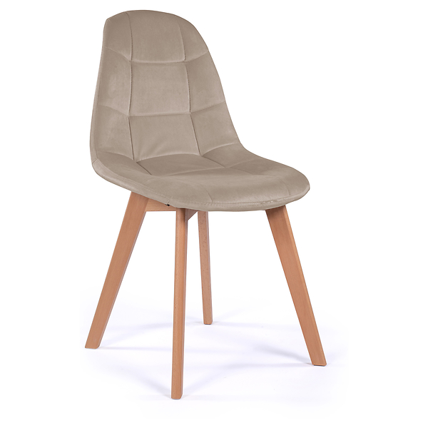 Krzesło tapicerowane skandynawskie welurowe VEGAS zielony