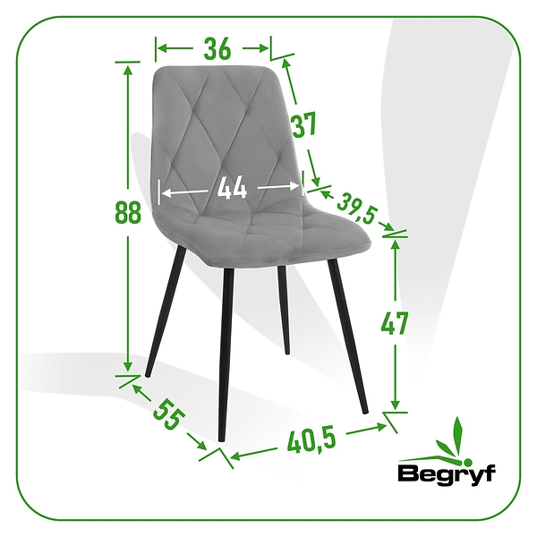 Krzesło Storczyk ciemno niebieskie welur do salonu do jadalni  Begryf