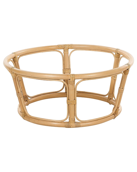 Fotel rattanowy naturalny z jasnobeżowym