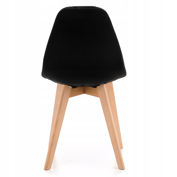 Krzesło tapicerowane skandynawskie welurowe VEGAS zielony