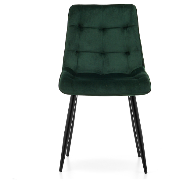 Krzesło tapicerowane welurowe CHIC velvet aksamit zielony
