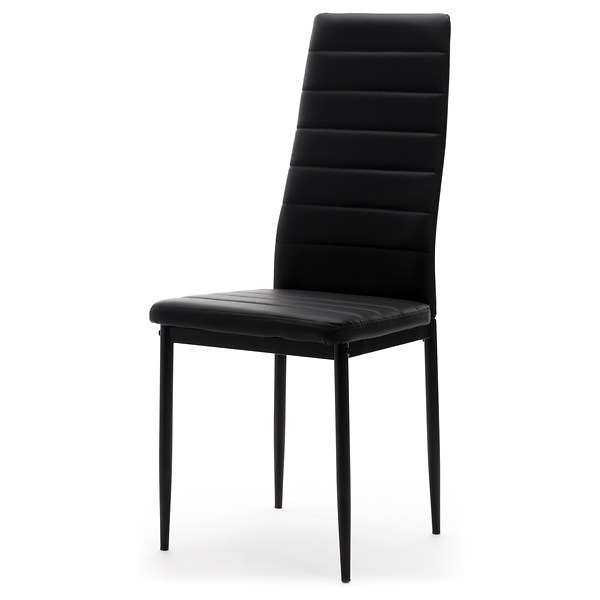 Zestaw 6 krzeseł FADO tapicerowane ekoskóra szare