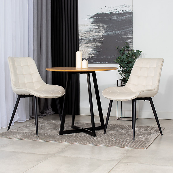 Krzesło tapicerowane welurowe pikowane do salonu jadalni