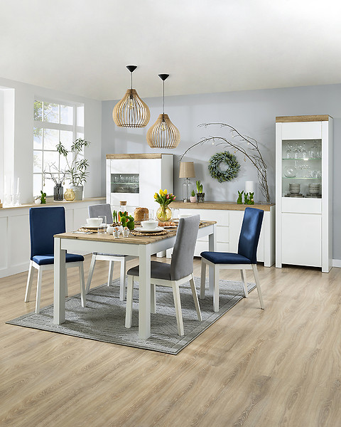 Komoda Holten 156 cm z szafką i 3 szufladami dąb waterford