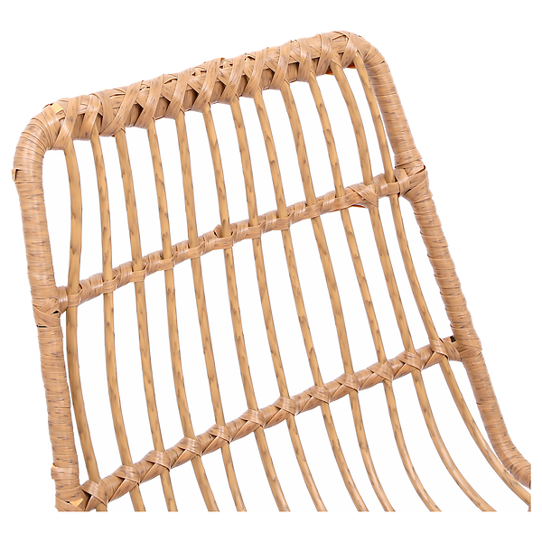 Zestaw 4 krzeseł z metalu i wikliny