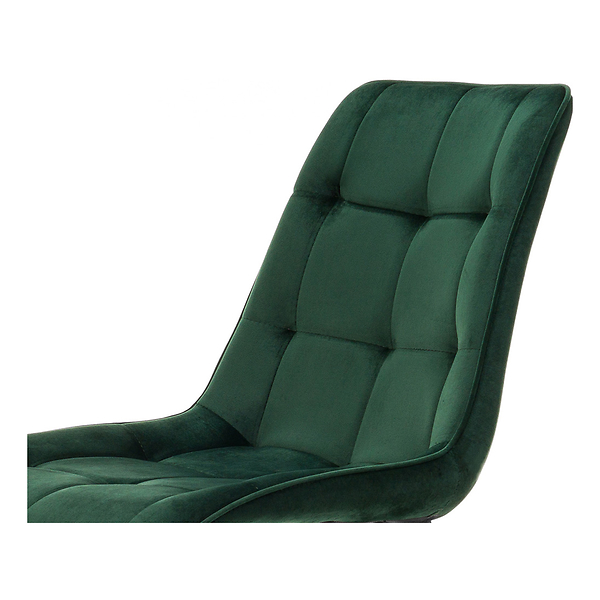 Krzesło tapicerowane welurowe CHIC velvet aksamit zielony